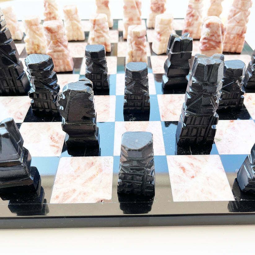 Very Valuable Onyx Chessboard From 1950  Art photo Home Decor