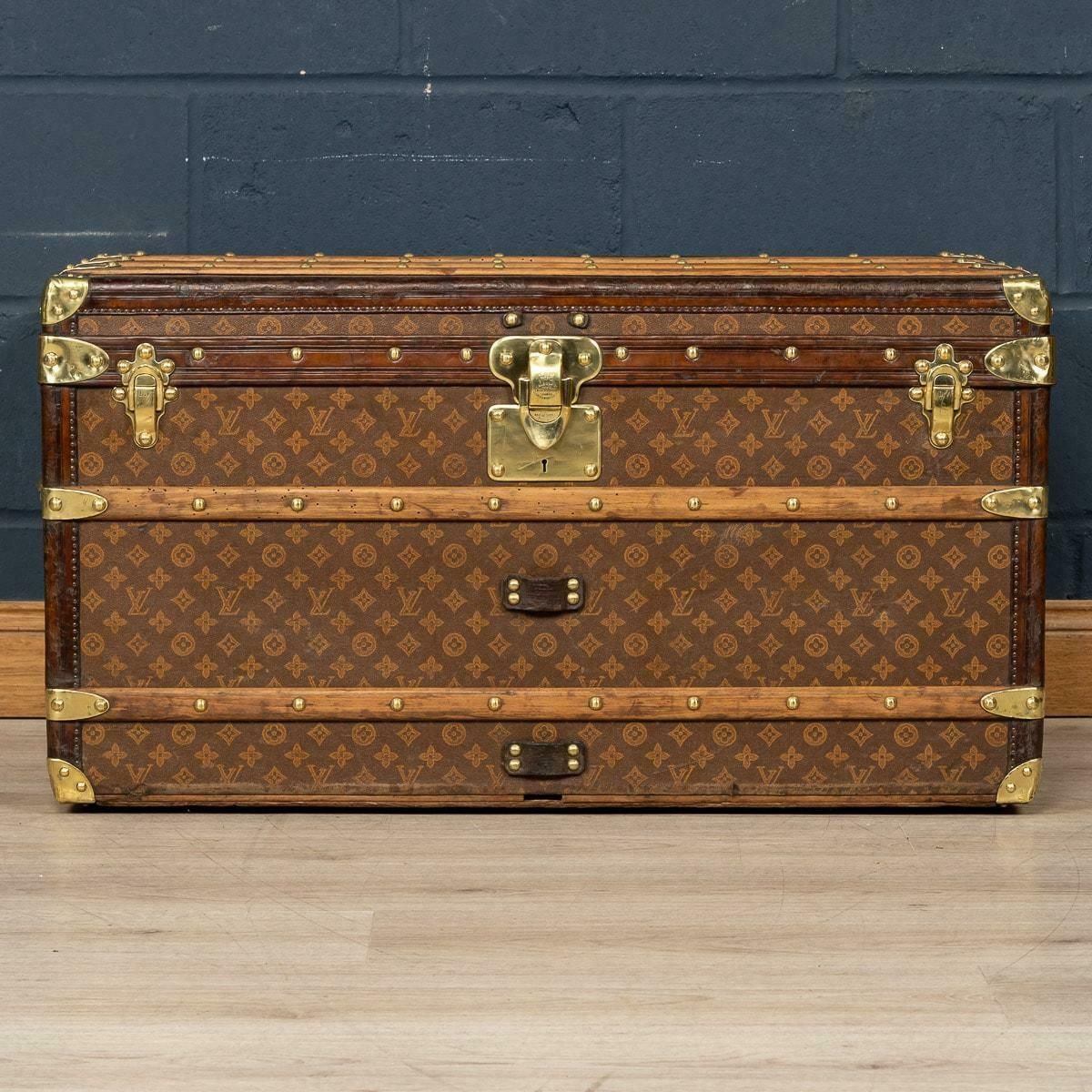 photo furniture 20th Century Louis Vuitton Trunk In Monogram Canvas, France, C.1900