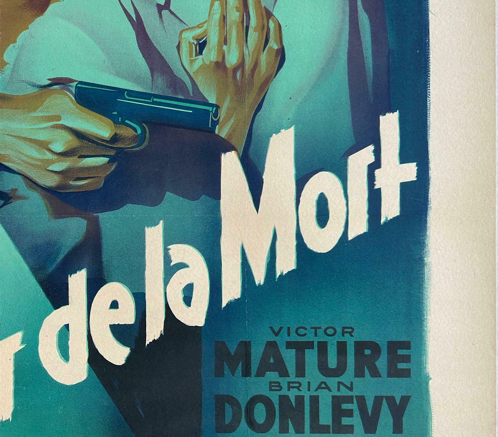 Kiss Of Death 1947 French Grande Film Movie Poster, Style B, Roger Soubie photo vinterior