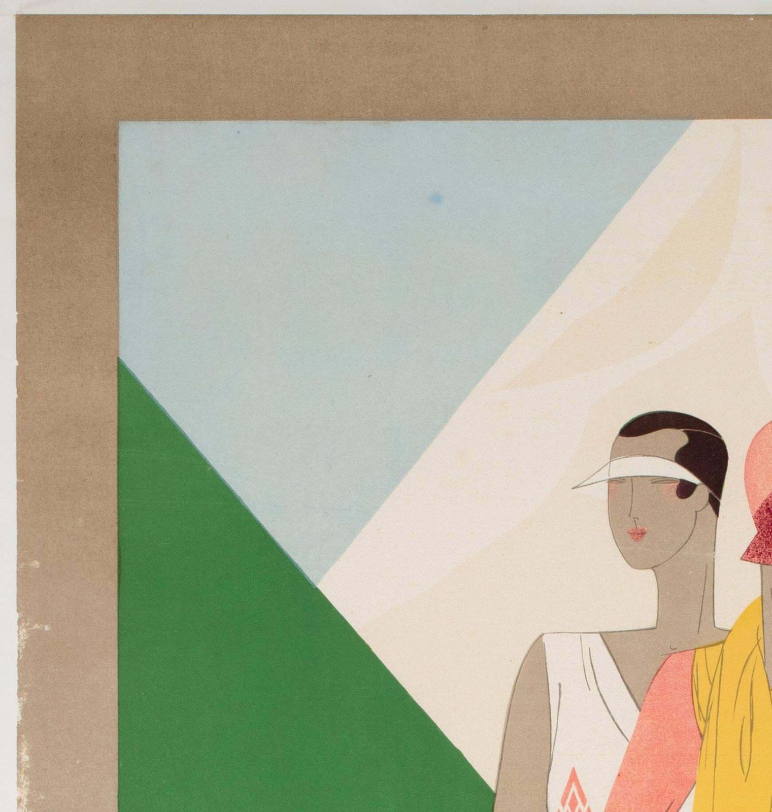 Brides Les Bains 1929 French Railway Travel Advertising Poster, Leon Benigni photo for sale