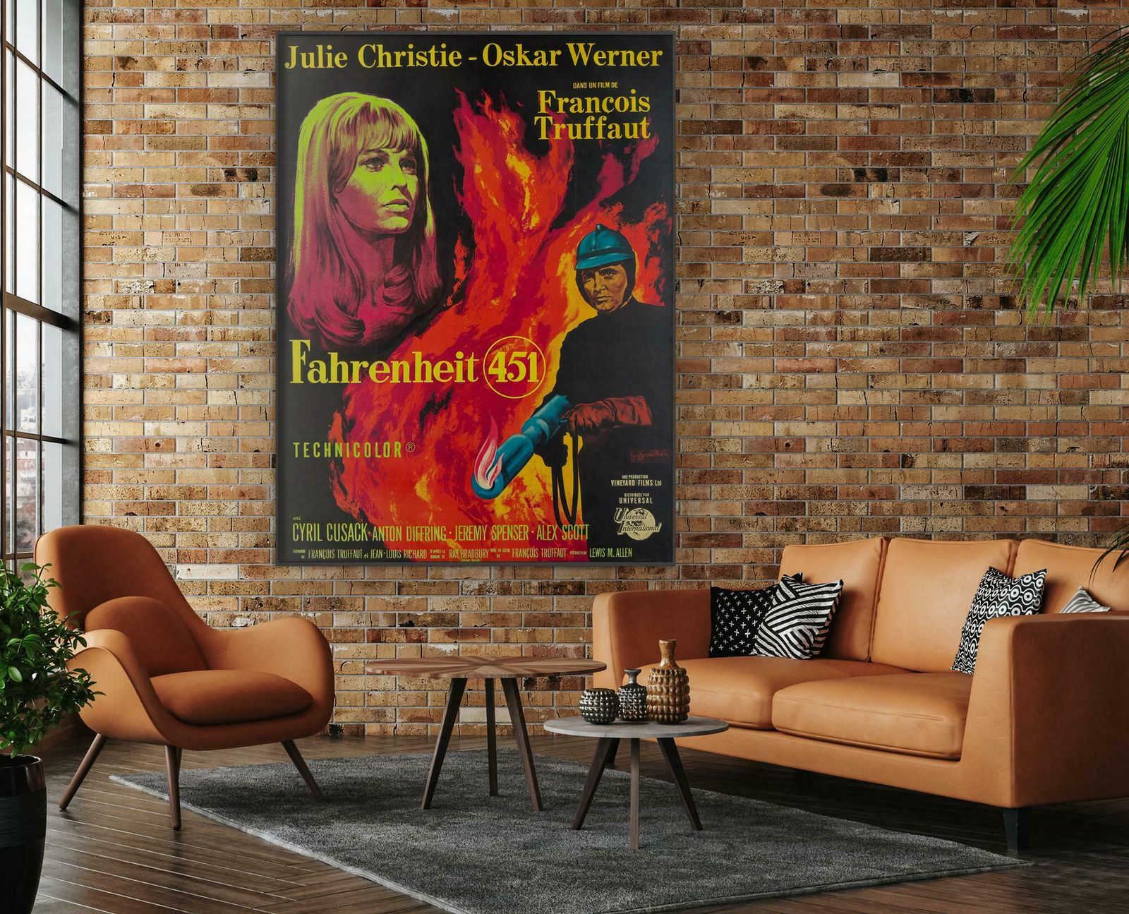 "Fahrenheit 451" 1967 French Grande Film Movie Poster, Guy Gerard Noel photo buy
