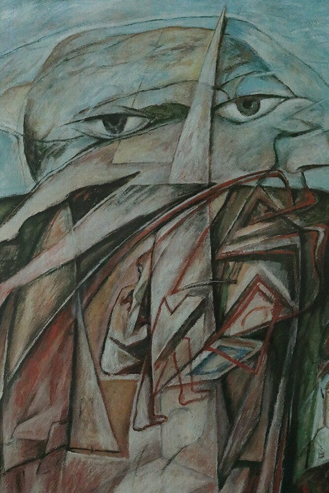 Cyr Frimout, Man With Two Heads, 1990s, Lithograph, Framed photo furniture