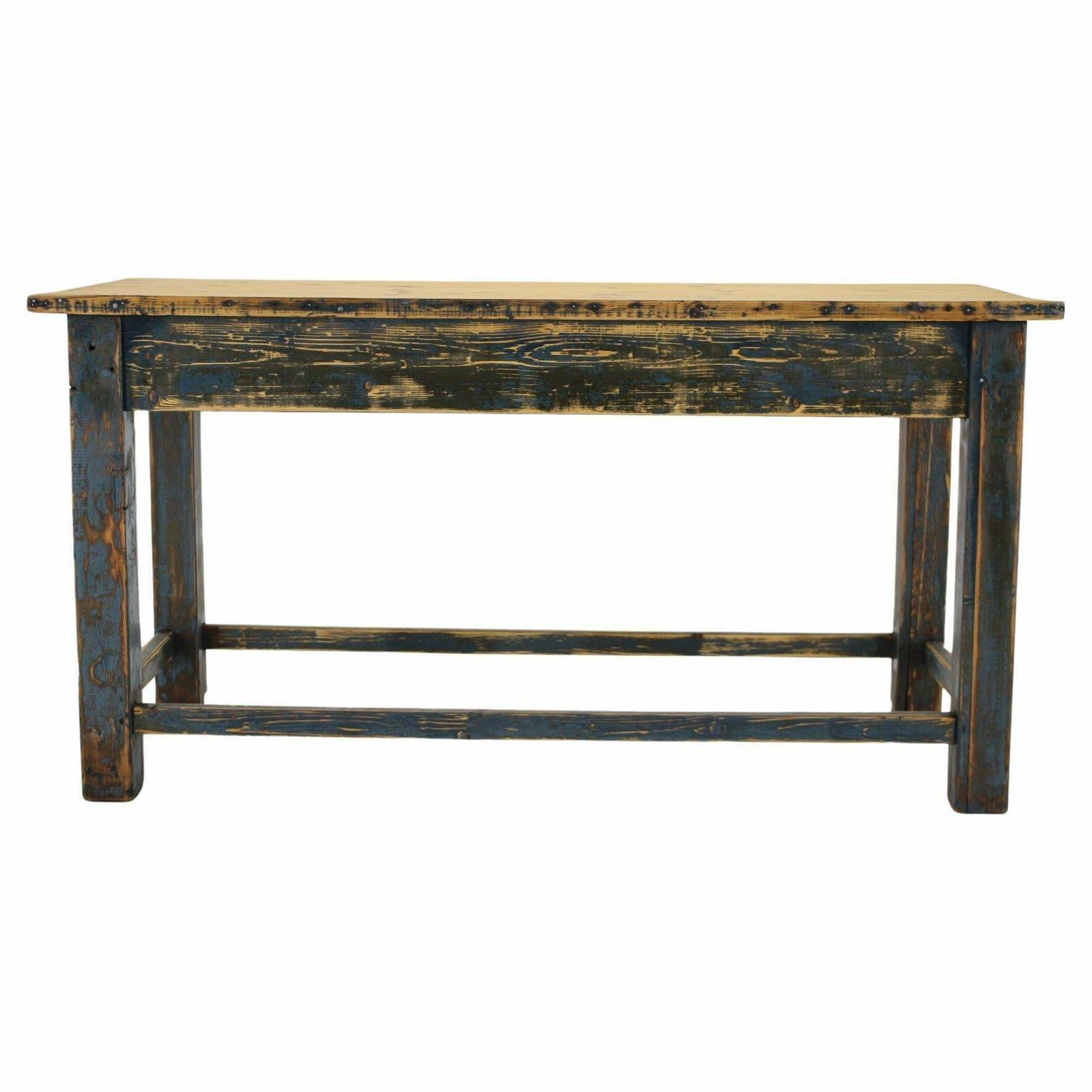 1950s Patinated Pine Tree Wooden Table, Czechoslovakia photo furniture