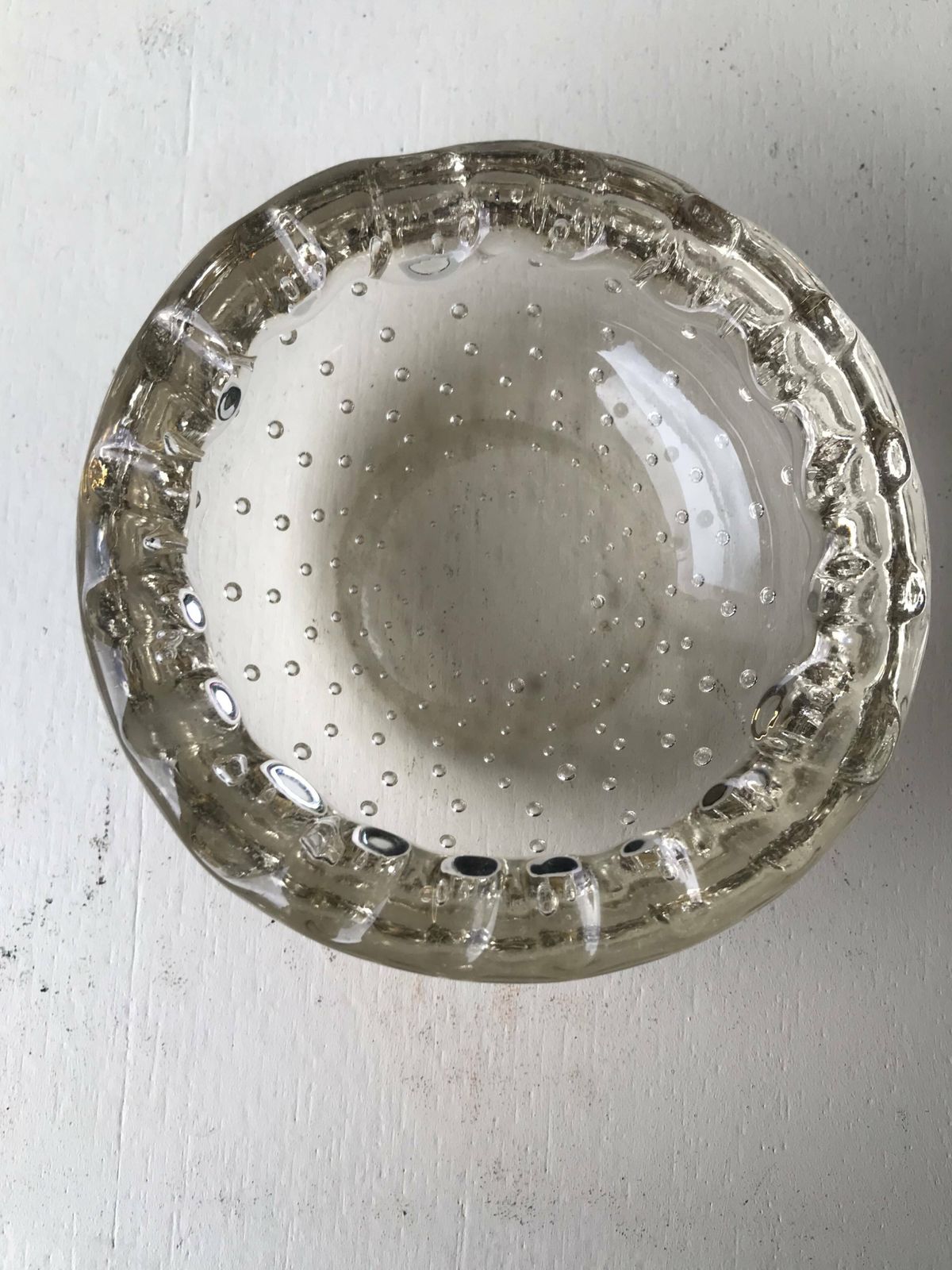 Daum Nancy France, Bubbled Ashtray Or Empty Pocket, Circa 1930. photo furniture