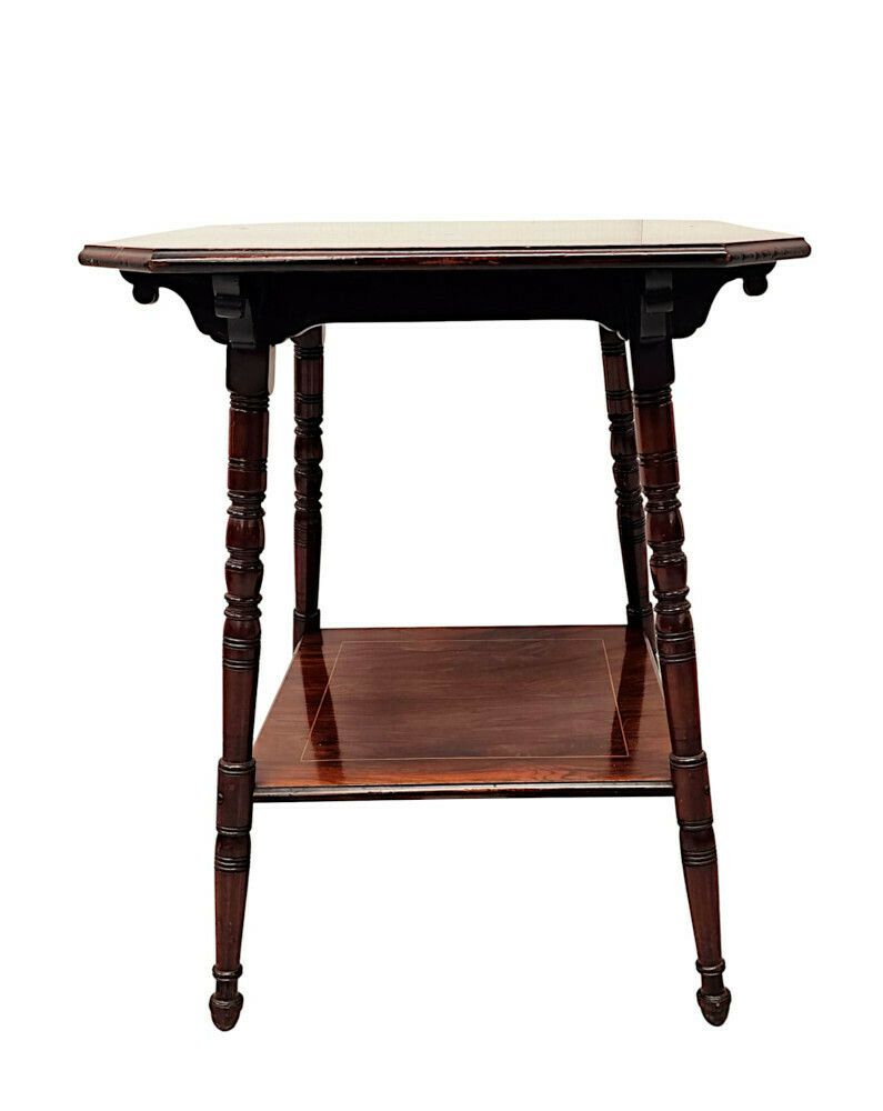 A Fabulous Edwardian Inlaid Occasional Or Lamp Table photo Furniture