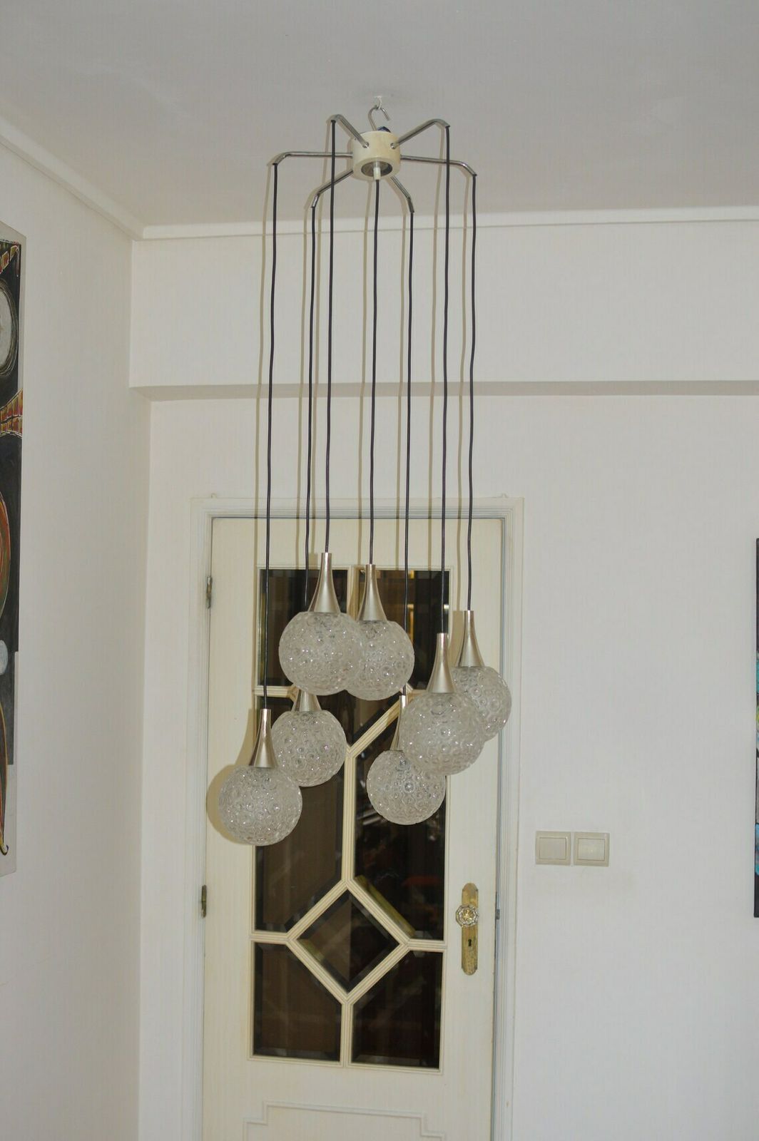 photo for sale Lamp Mid Century Space Age Cascade Sputnik Chandelier 1970. Original