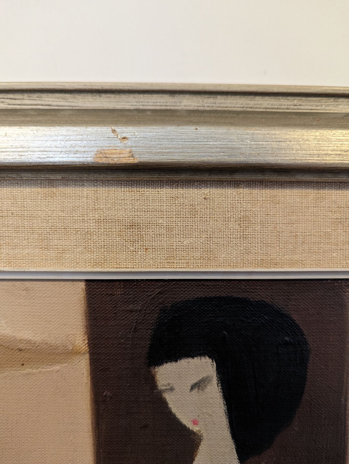 photo vinterior Mid Century Swedish Framed Figurative Oil Painting, Modernist Ballerinas
