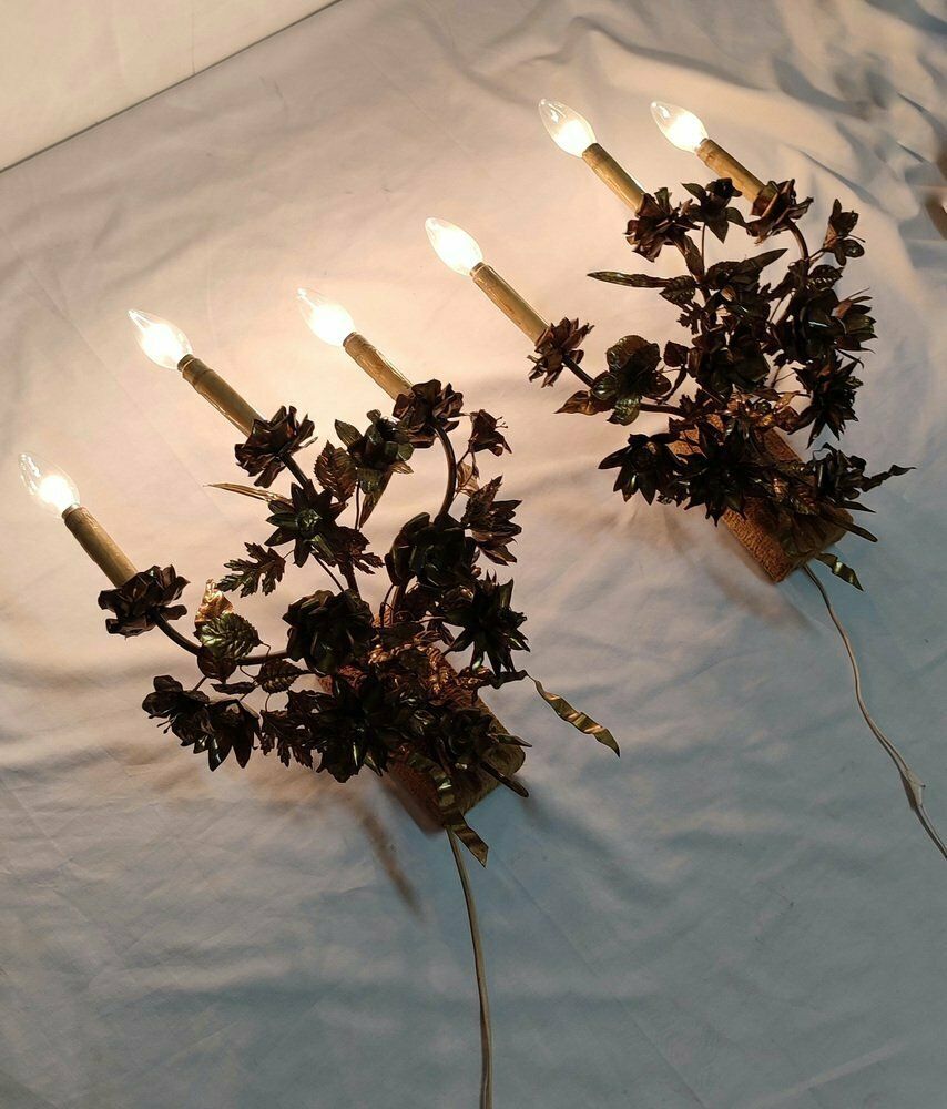 Lighting Brass Wall Lamps, France, 1960s, Set Of 2 photo