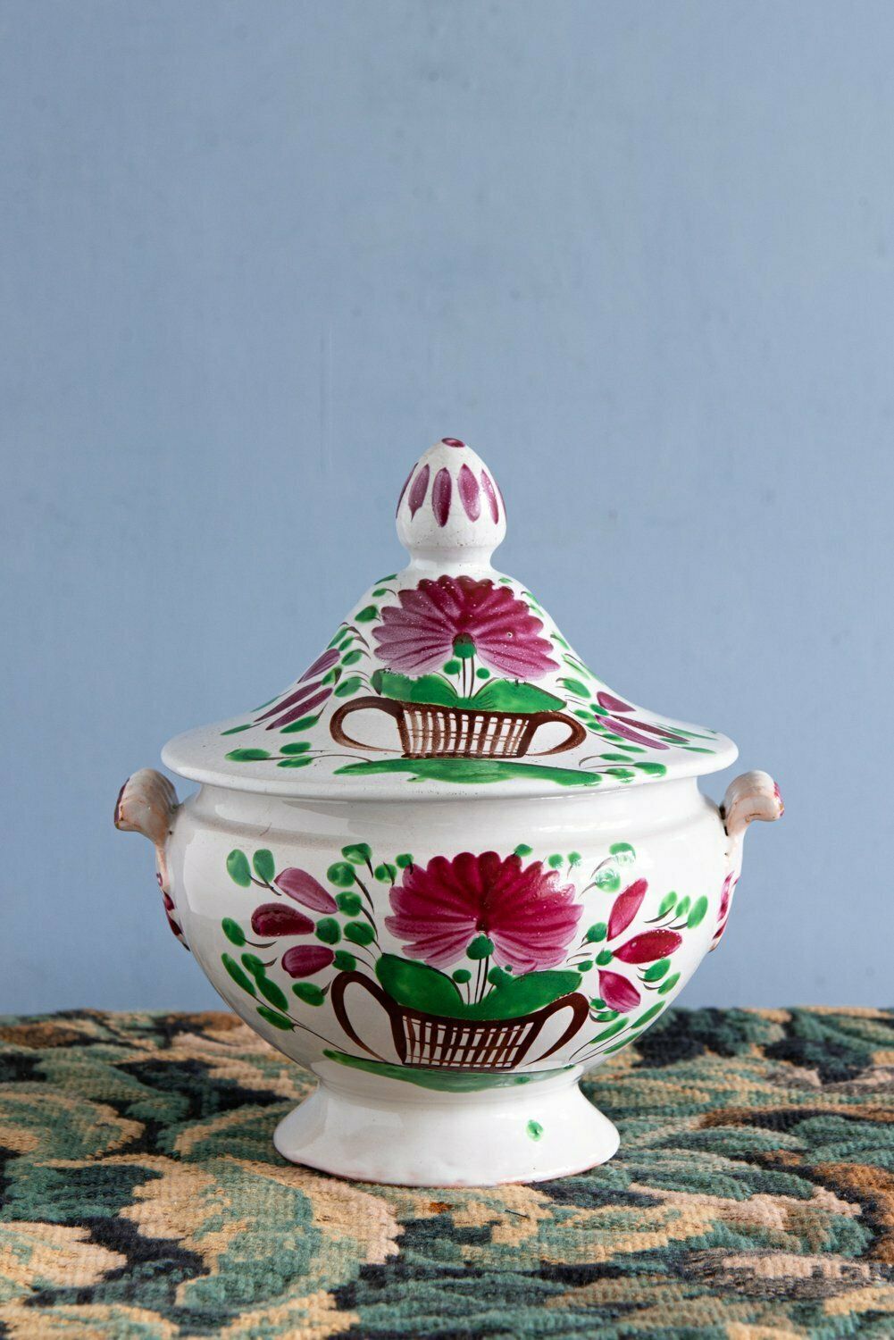 Les Islettes Faience, Basket Of Flowers Tureen, Early 19th Century