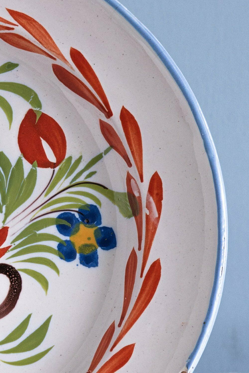 Saint Clement Faience, Pair Of Floral Plates, Early 19th Century photo Home Decor