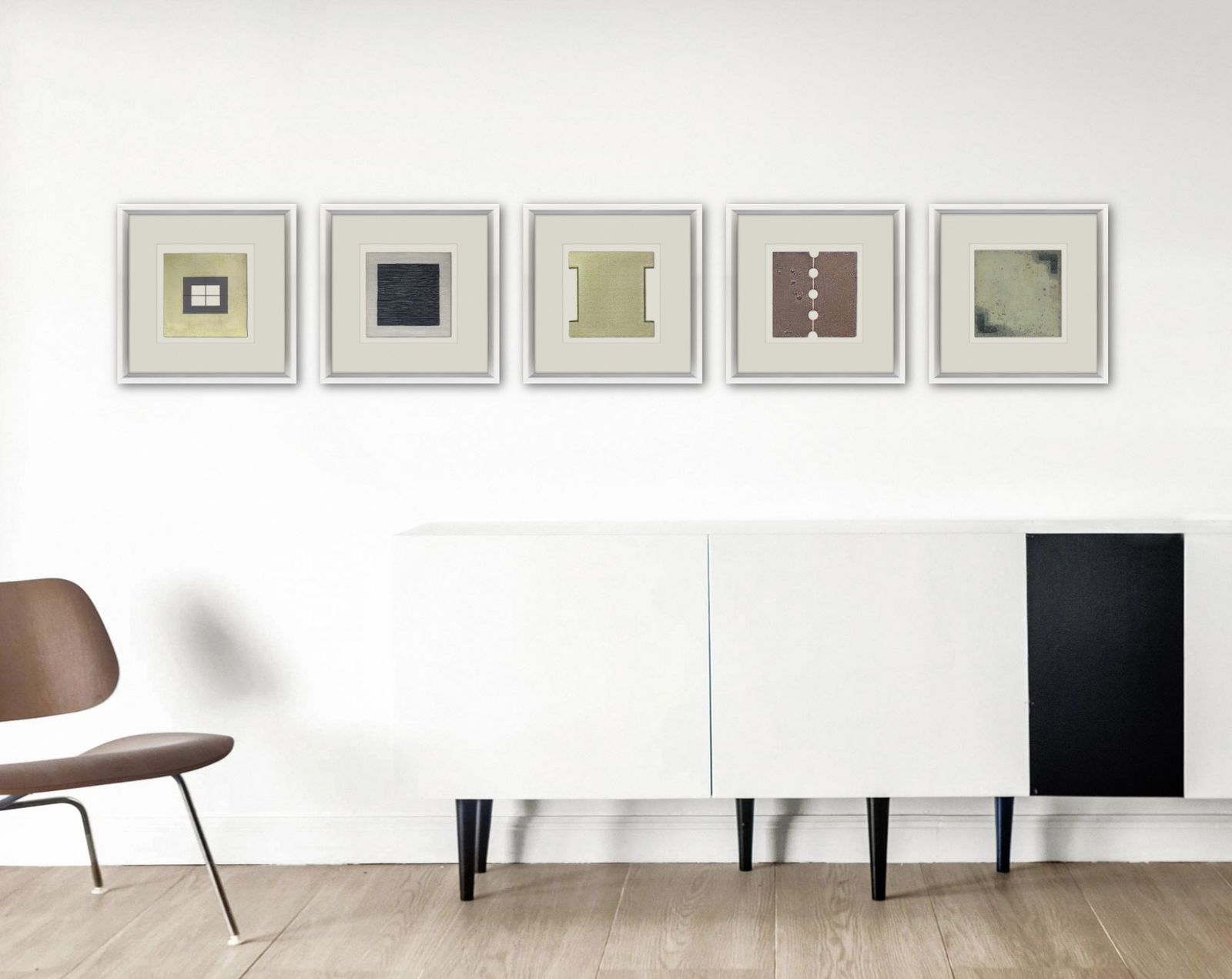 Minimalist Mixed Media Collage Painting: Sabine Straßburger, “Untitled”, 2011 photo 240.0