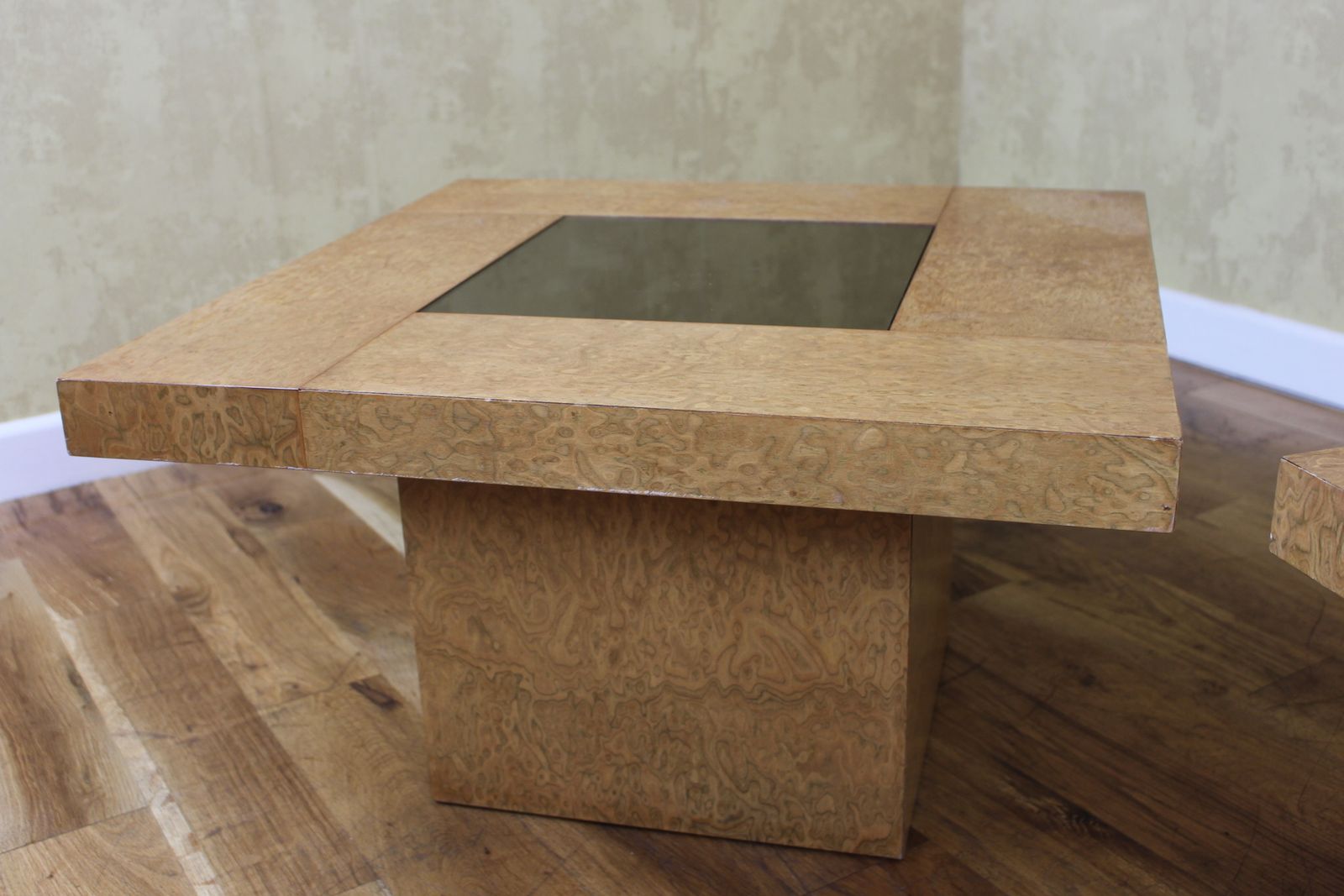 Smart Pair Of Late 1970’s G Plan Burr Wood Lamp Tables By R.A.Bird photo vinterior