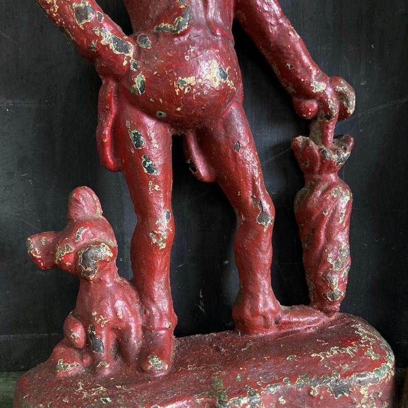 Pair Of Cast Iron Door Stops   Ally Sloper And Wife photo Home Decor