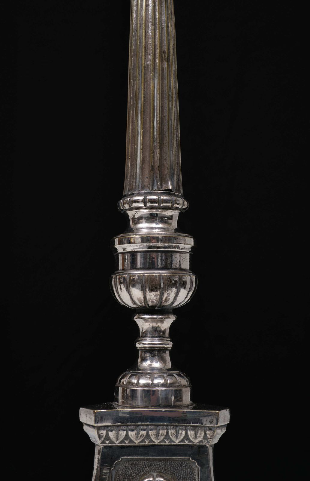 photo vinterior Antique Silver Plated France Church Candle Sticks 1850s