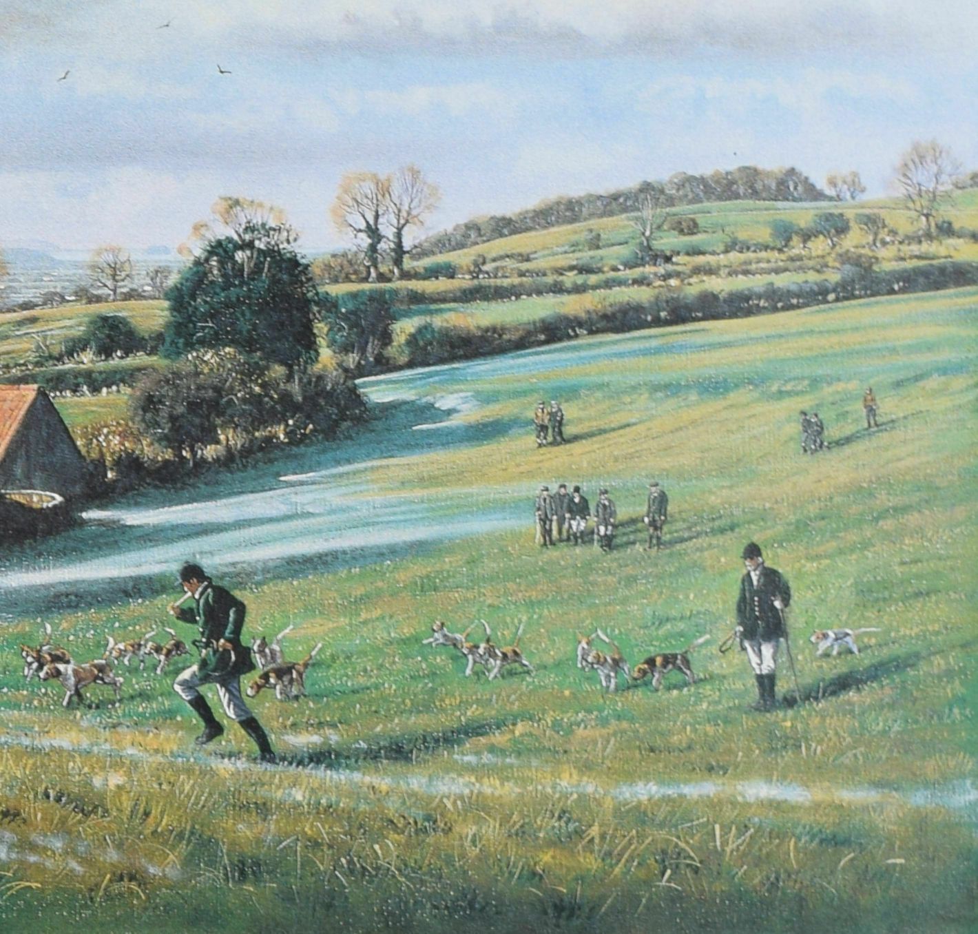 Donald Ayres (B. 1936) The Clifton Foot Beagles On Butcombe Hill photo Art
