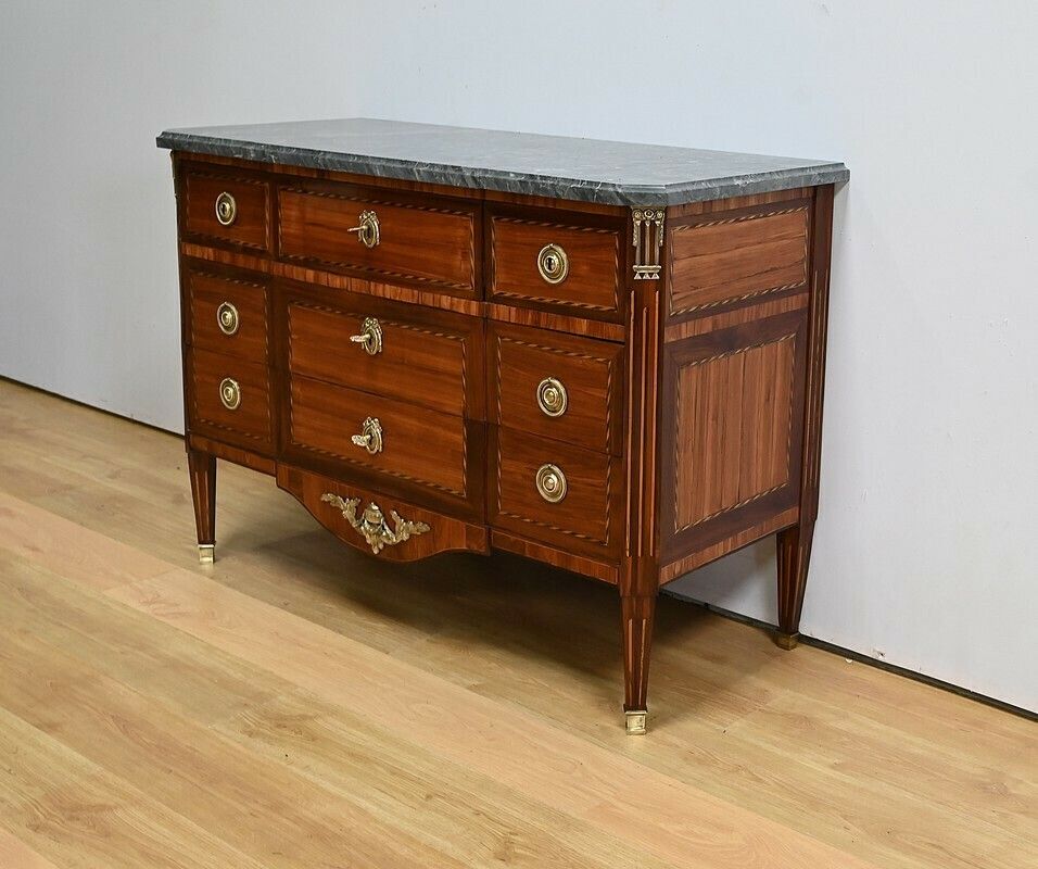 Important Louis XVI – 18th Century Writing Chest Of Drawers photo for sale