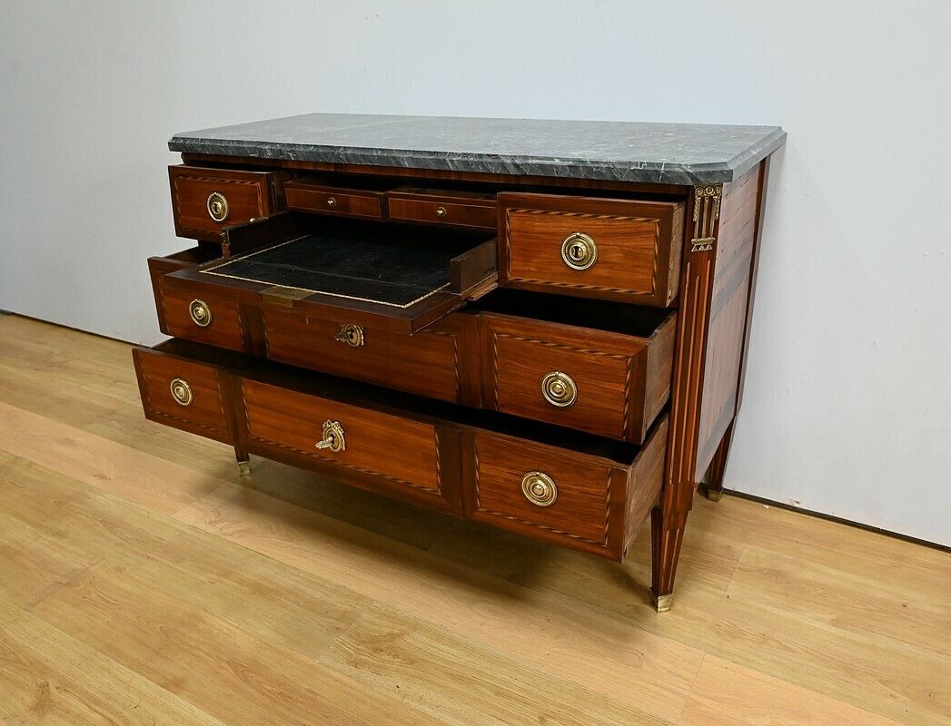 Important Louis XVI – 18th Century Writing Chest Of Drawers photo 5233.06451583