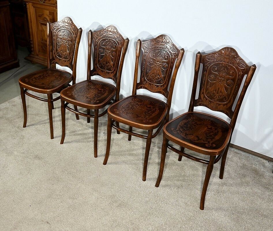 Suite Of Four Chairs N°67 By Jacob & Josef Kohn – 1900 photo for sale