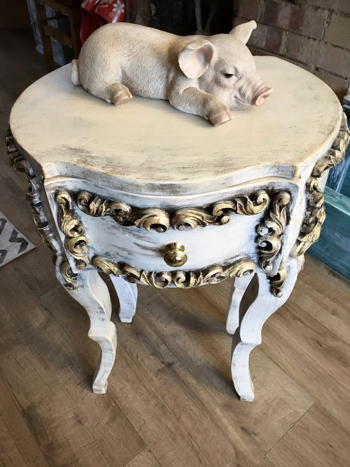French Chic Solid Wooden Bedside Tables
