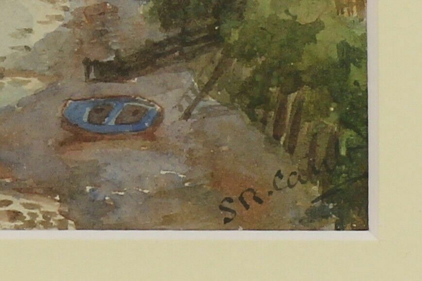 Watercolour By Susan Ruth Canton. Riverside View, Possibly Potteries Area photo for sale