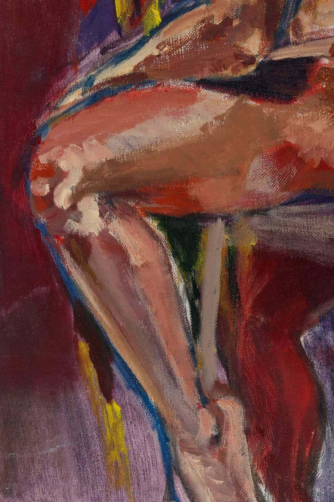 Oil On Canvas, Painting By Evelyne Luez, Xxth Century. photo 1430.0