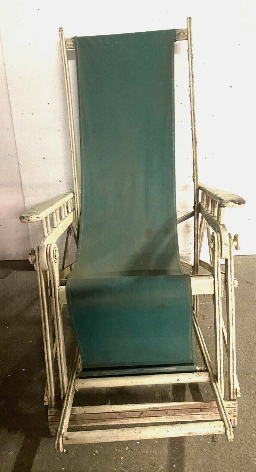 Pair Of Old 20th Century Lacquered Wood Deckchairs photo buy