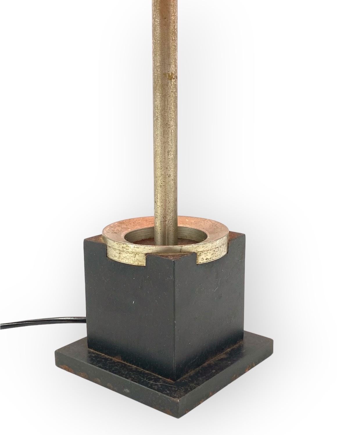 photo for sale Oscar Torlasco, Orange Glass Table Lamp, Prod. Lumi, 1960 Ca.