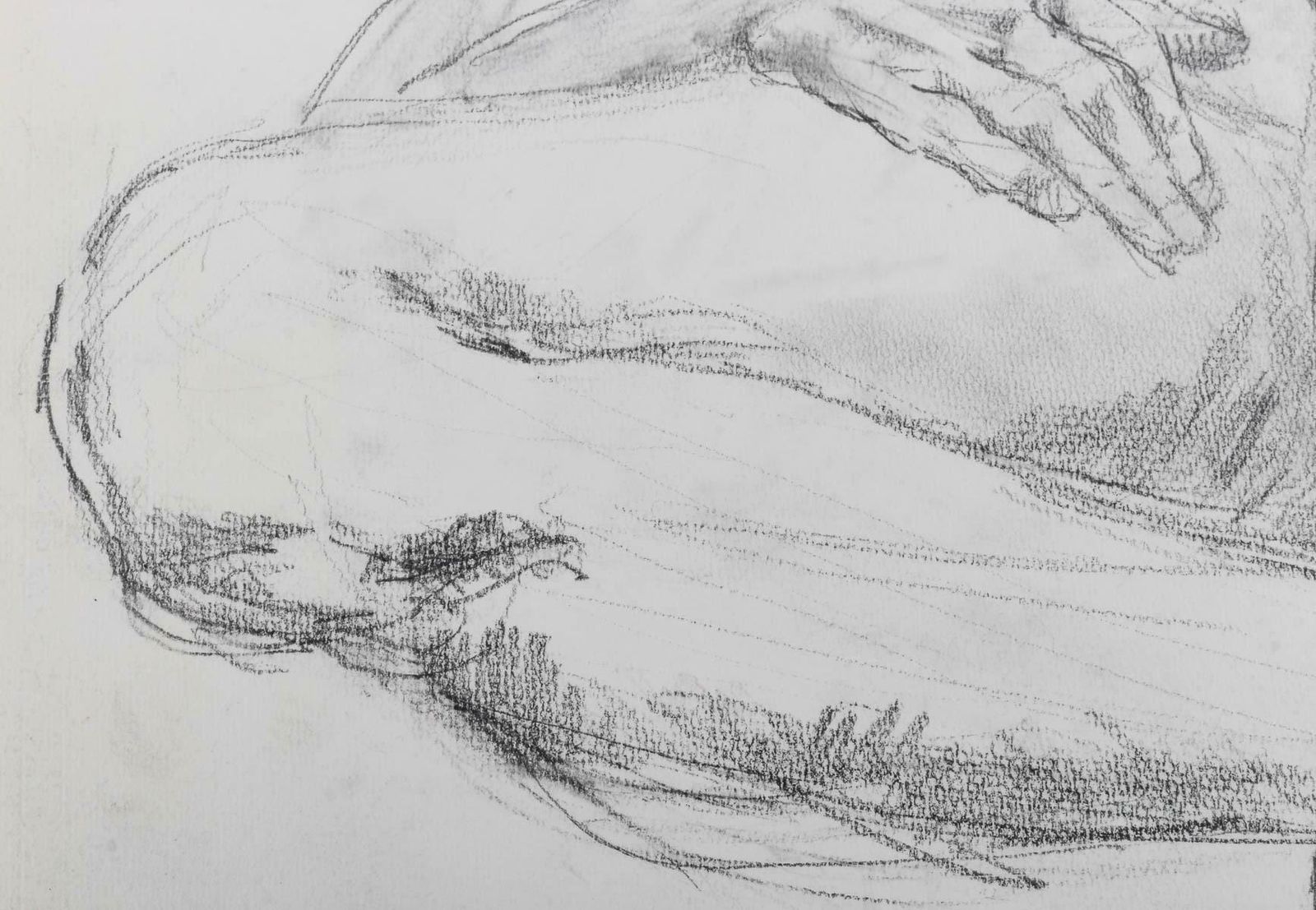 Drawing On Paper, Study Of A Nude Man, 20th Century. photo vinterior