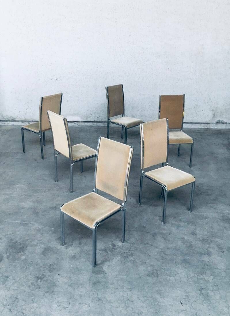 Hollywood Regency Style Dining Chair Set By Romeo Rega, Italy 1970's photo buy