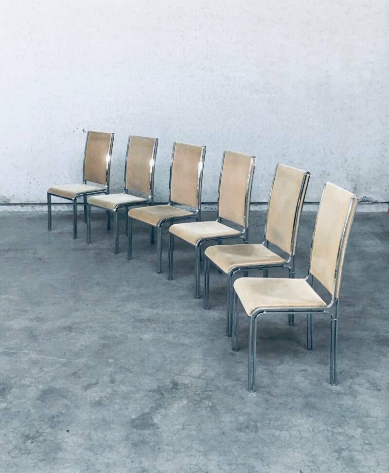 Furniture Hollywood Regency Style Dining Chair Set By Romeo Rega, Italy 1970's photo