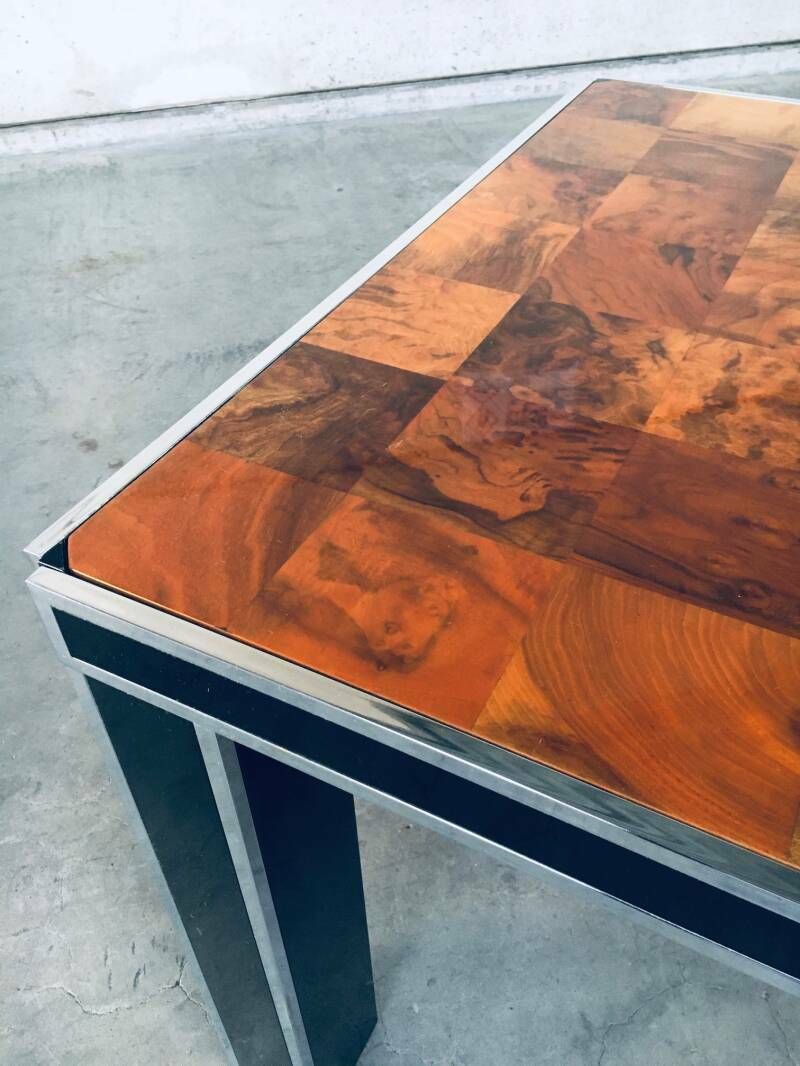photo vintage Italian Design Impressive Dining Table By Willy Rizzo For Mario Sabot, 1970's