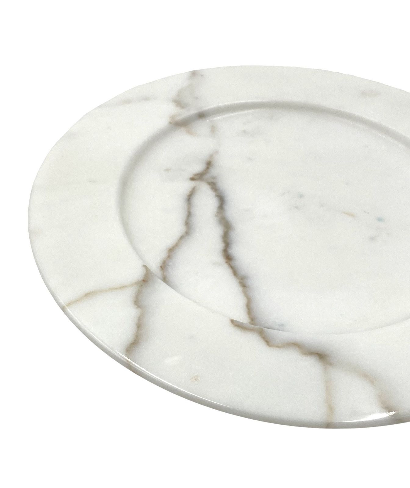 photo buy White Carrara Marble Centerpiece / Plate, Up&Up Italy, 1970s