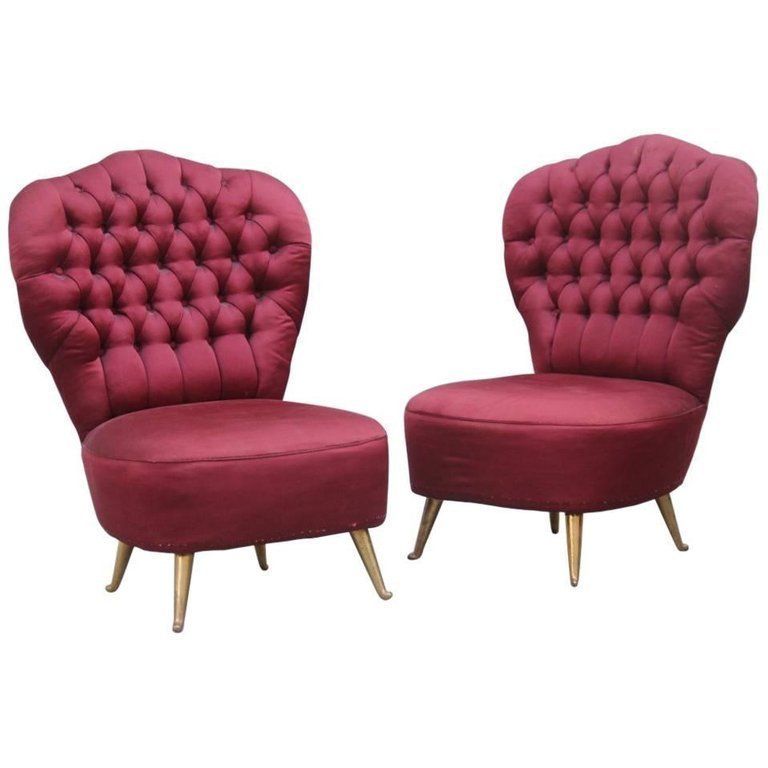 Couple Of Delicious Armchairs 1950s Isa Bergamo