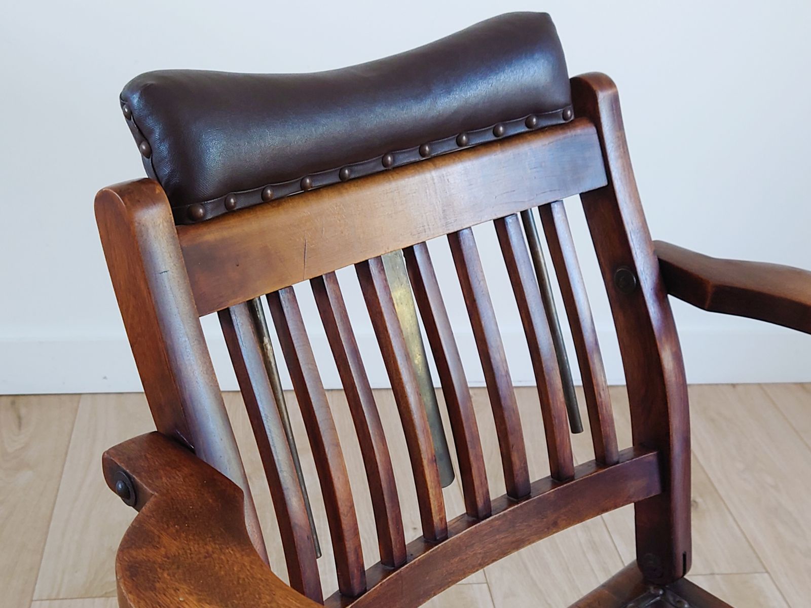 Campaign Chair With Adjustable Upholstered Headrest Circa 1890 X1 photo buy
