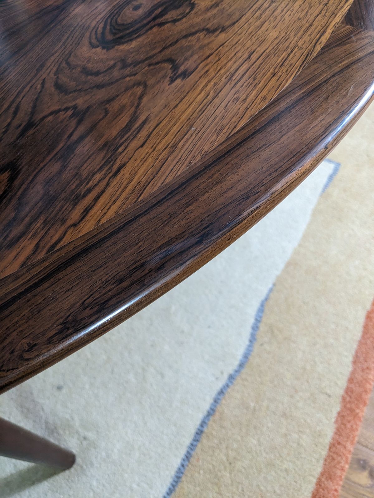 Rare Grete Jalk Rosewood Circular Table Mid Century Danish For Mobelfabrik. Cites Article 10 In Place. photo vinterior