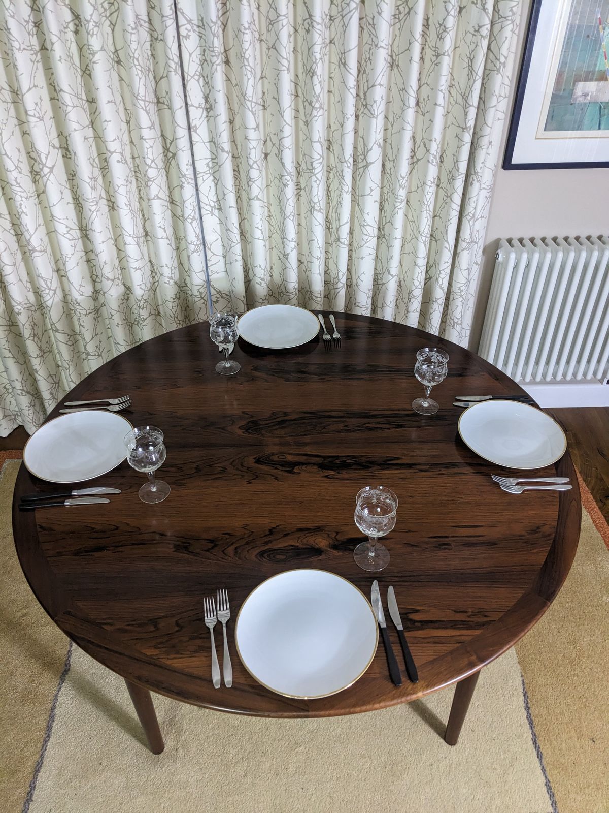 Rare Grete Jalk Rosewood Circular Table Mid Century Danish For Mobelfabrik. Cites Article 10 In Place. photo vintage