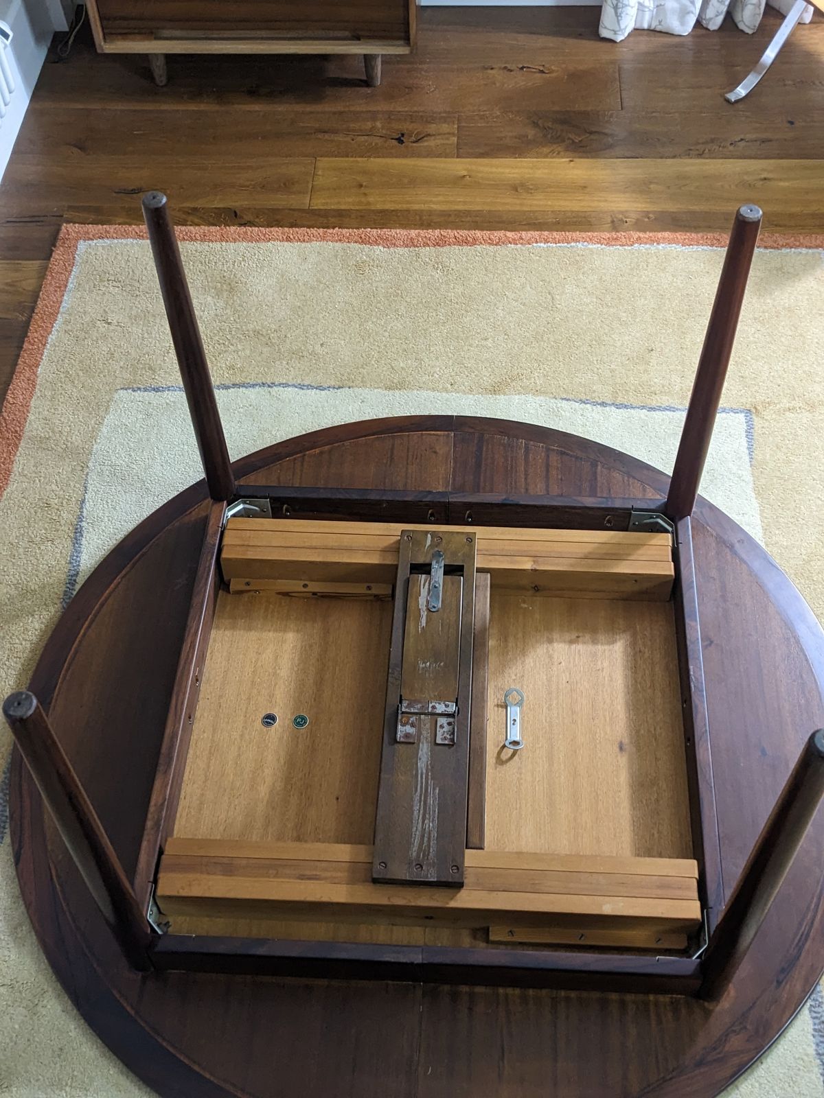 photo for sale Rare Grete Jalk Rosewood Circular Table Mid Century Danish For Mobelfabrik. Cites Article 10 In Place.