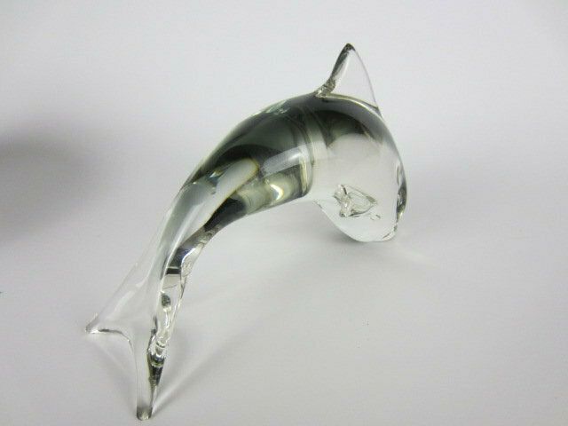 Leaping Grey Dolphin Figurine Sculpture Italian Sommerso Art Glass V Nason And C photo furniture