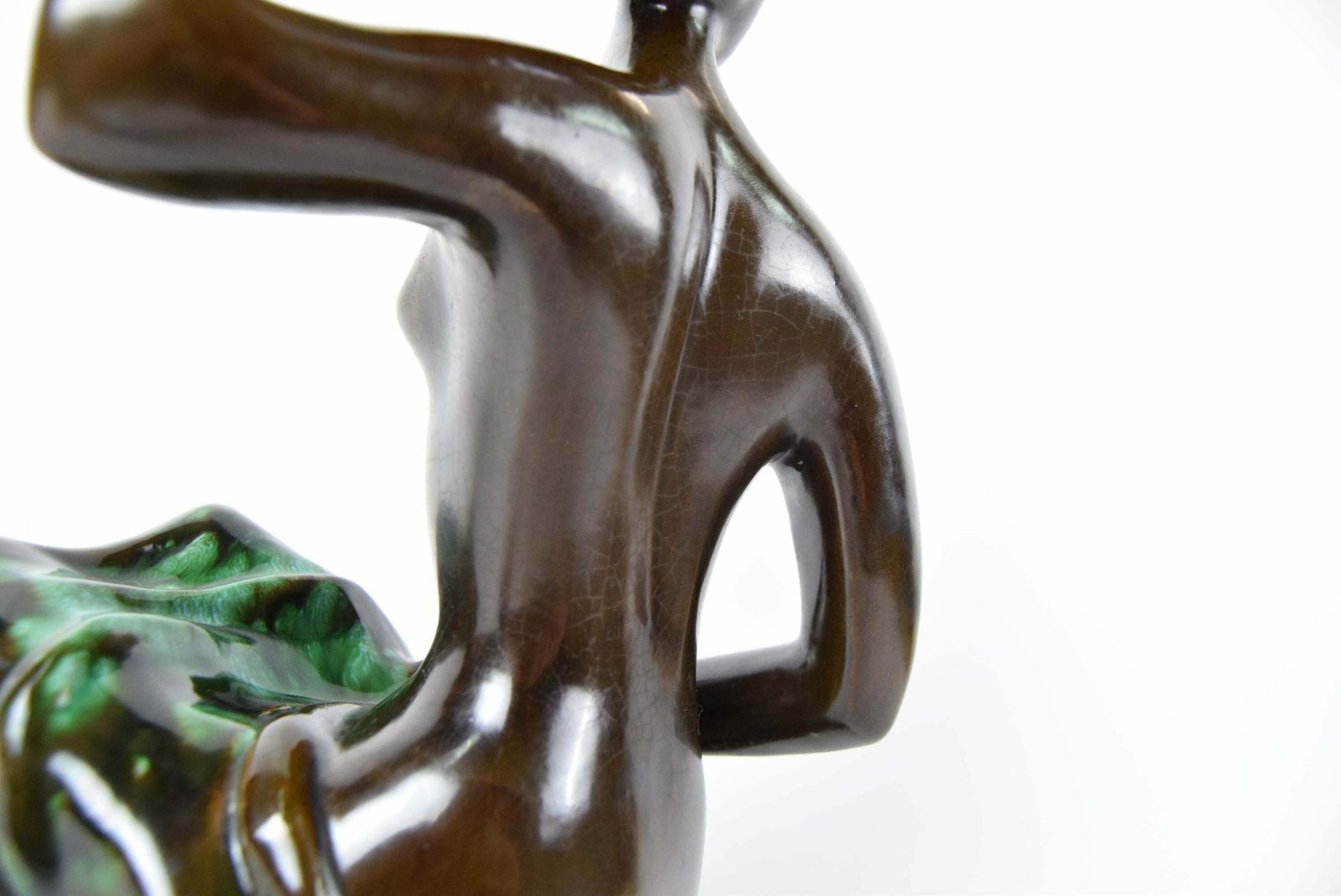 449.0 Ceramic Sculpture Of A Sitting Woman By Jitka Forejtová. 1960's. photo