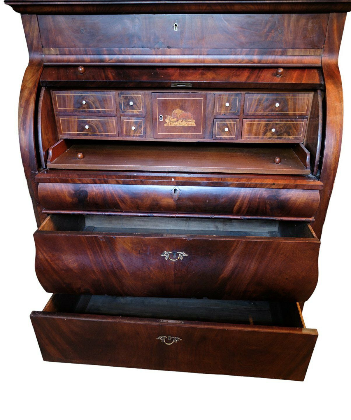 Chatol In Mahogany With Four Drawers & Intarsia From 1820s photo buy