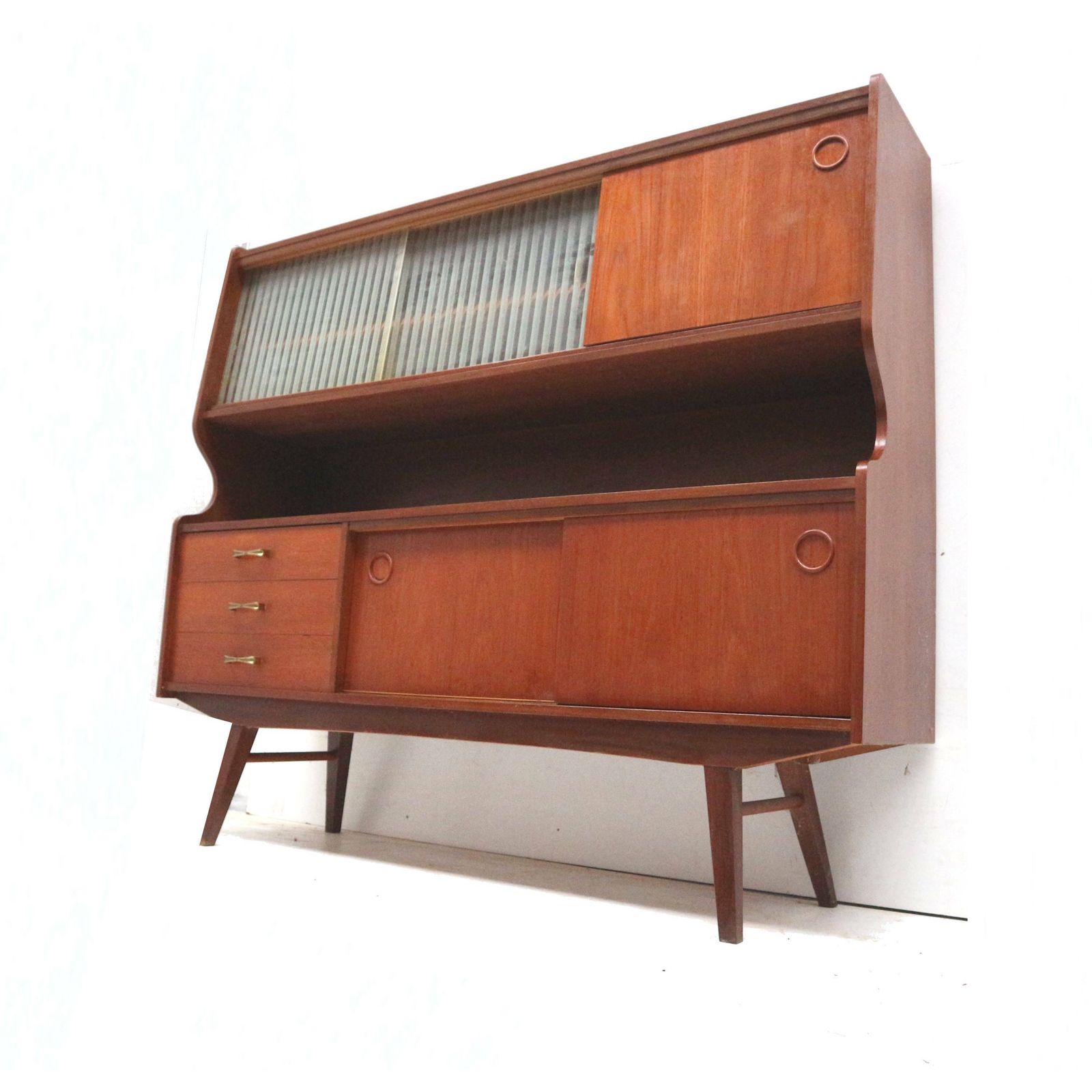 Vintage High Sideboard / Highboard Made In The 1960s photo vinterior