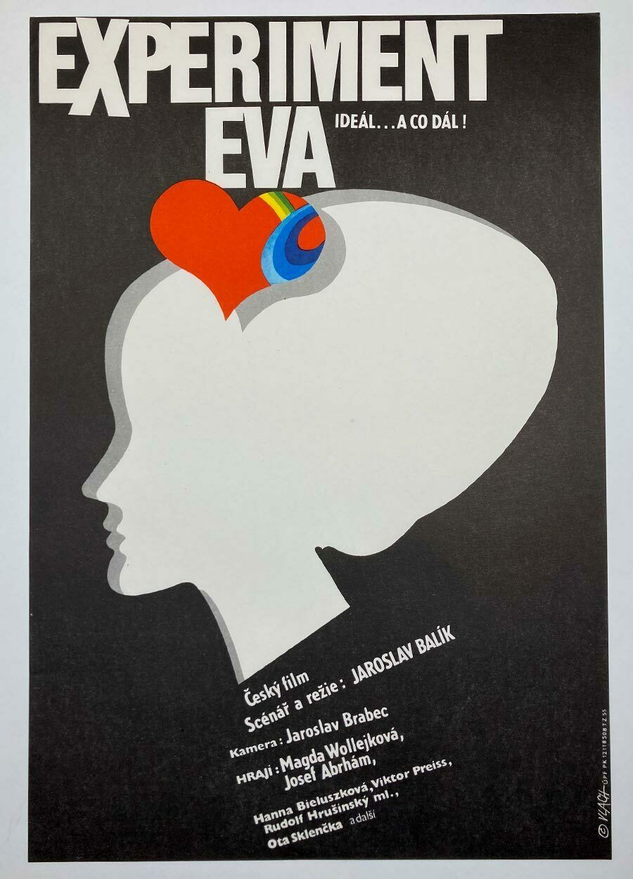 Movie Poster, Experiment Eva, Zdeněk Vlach, 1986