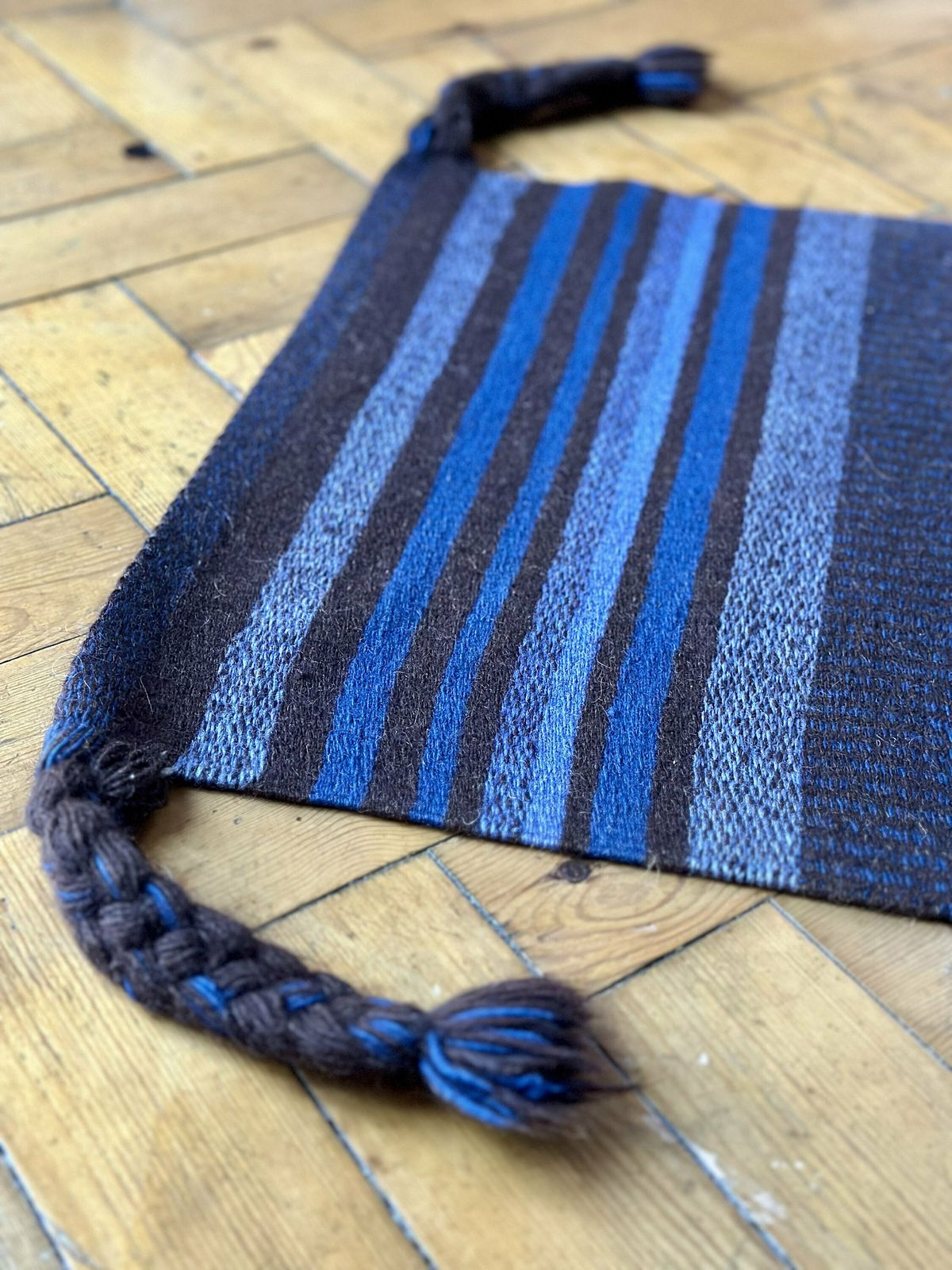Vintage Scandinavian Finnish Handmade Woollen Wall Hanging Circa 1970's photo for sale