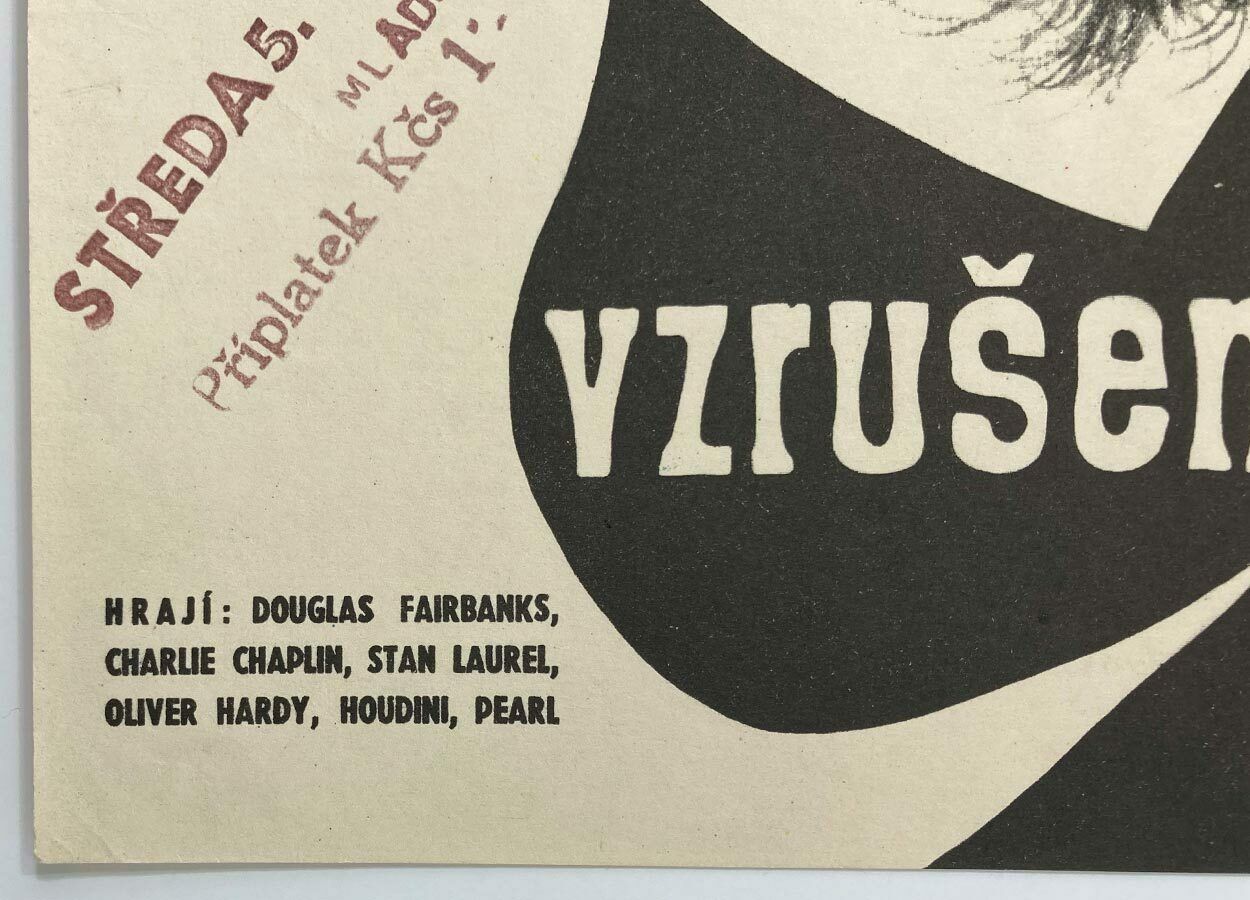 Movie Poster, Days Of Thrills And Laughter, Vladimír Bidlo, 1967 photo vinterior