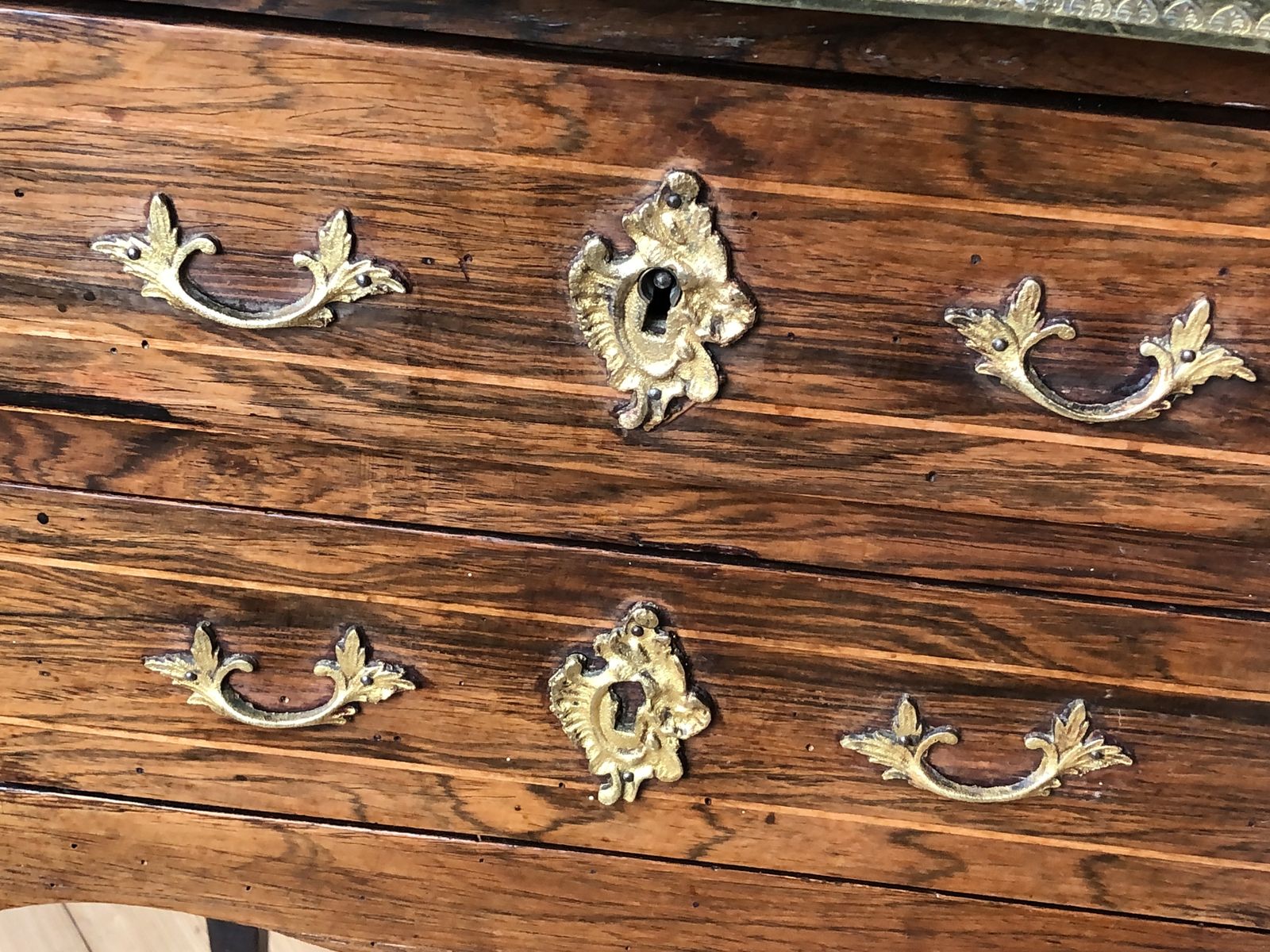 A Mid To Late 1800s Louisxv Style French Marquetry Side Table. photo vinterior