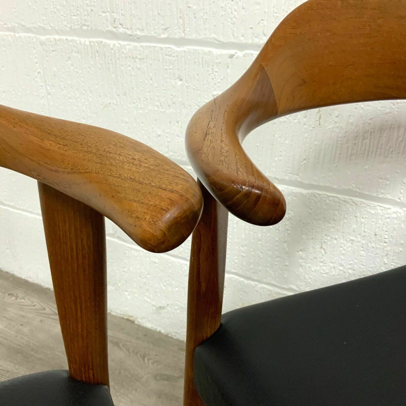 photo for sale Set Of 4 Danish Teak “Bull Horn” Model 69 Dining Chairs By Harry Ostergaard