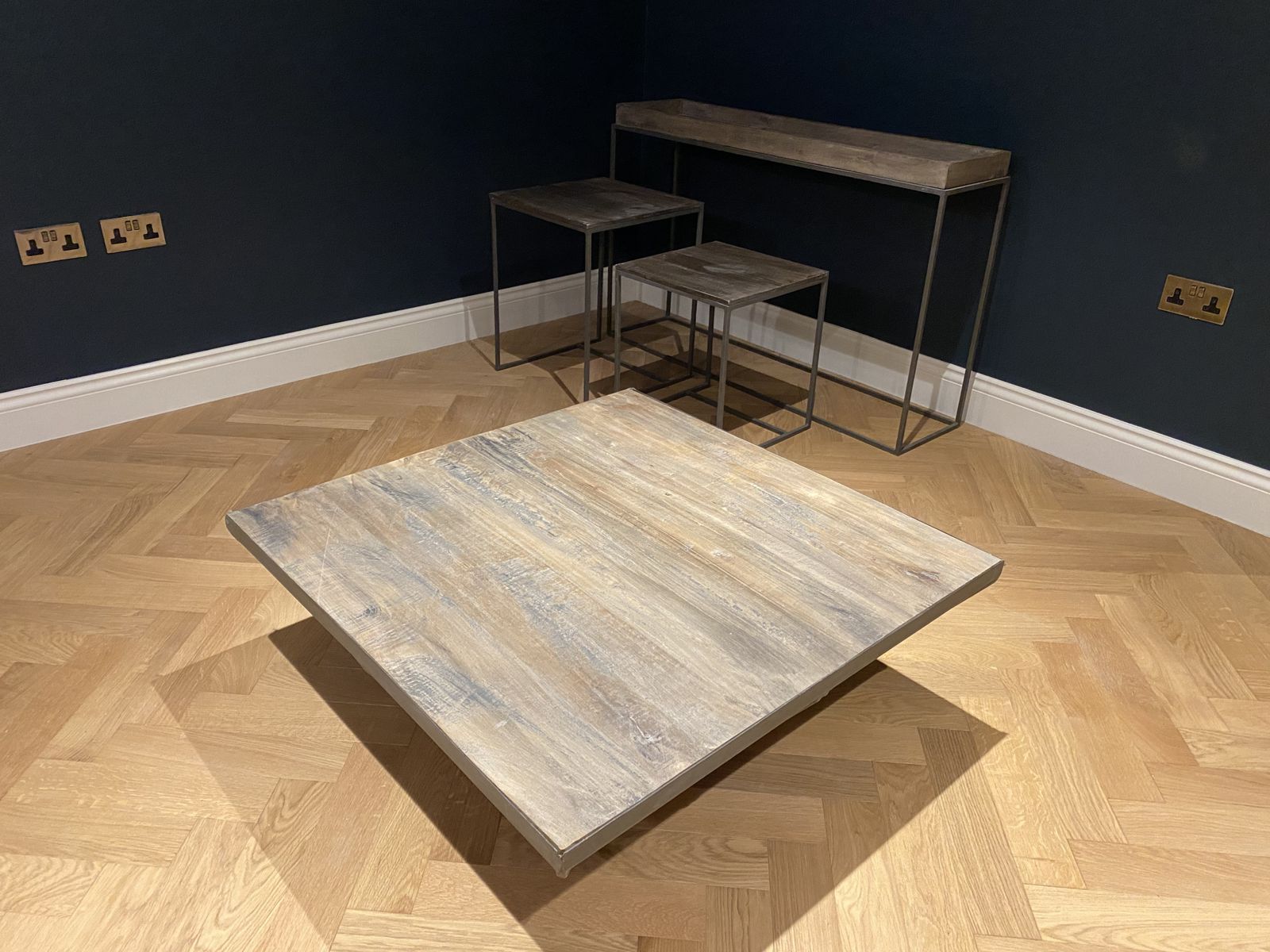 French Connection Wood And Metal Coffee, Side And Console Tables