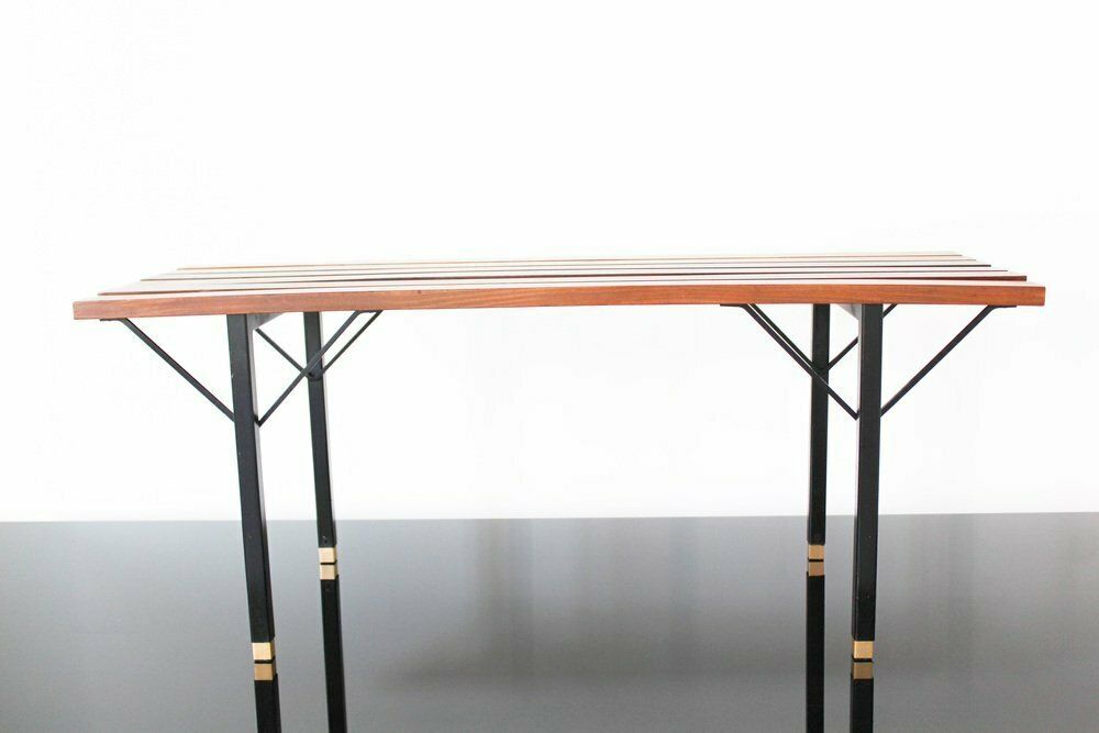 photo furniture Rosewood Benches With Shelves, Italy, 1970s, Set Of 2