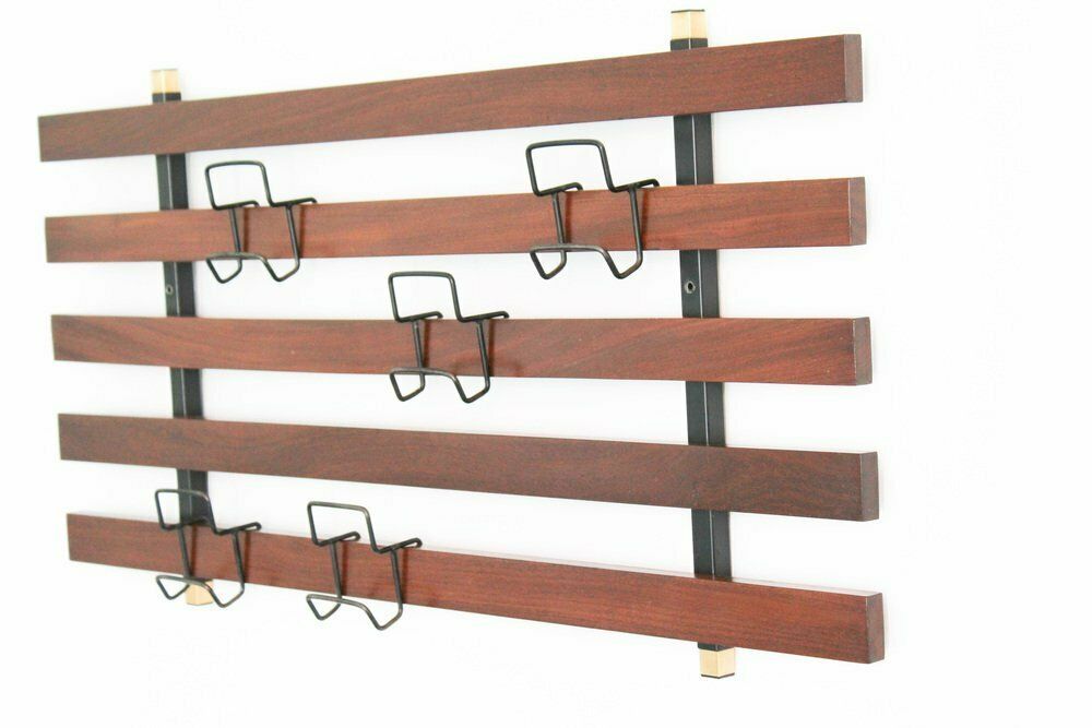 Furniture Rosewood Benches With Shelves, Italy, 1970s, Set Of 2 photo