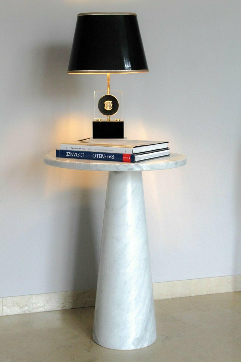 Italian White Carrara Marble Eros Coffee Table By Angelo Mangiarotti, 1970s, Set Of 2 photo vinterior